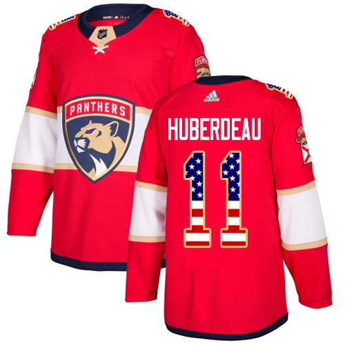 Kinder Florida Panthers Eishockey Trikot Jonathan Huberdeau #11 Authentic Rot USA Flag Fashion